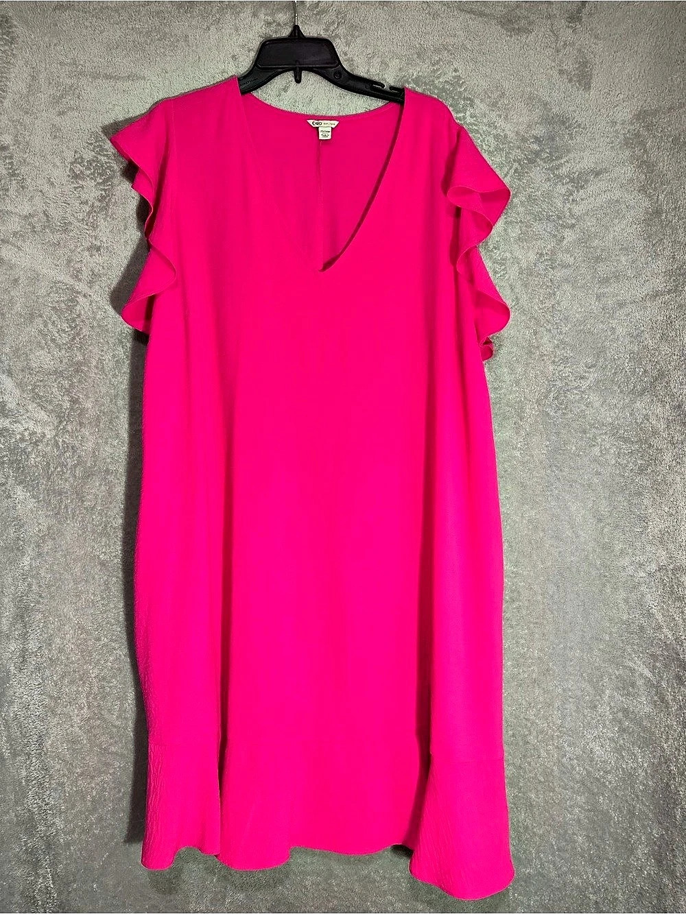 Cato Pink Ruffle Sleeve Mini Dress Size 22/24W Like New